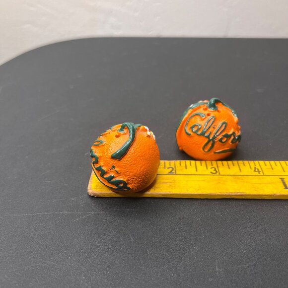 VTG California Orange Salt & Pepper Shakers Hand-Painted Ceramic Collectibles - Picture 9 of 10